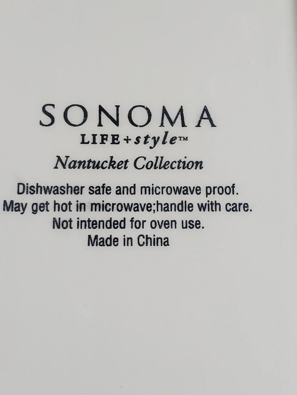 SONOMA LIFE & STYLE COASTAL NAUTICAL 3 PIECE SET NANTUCKET  SERVING DISH